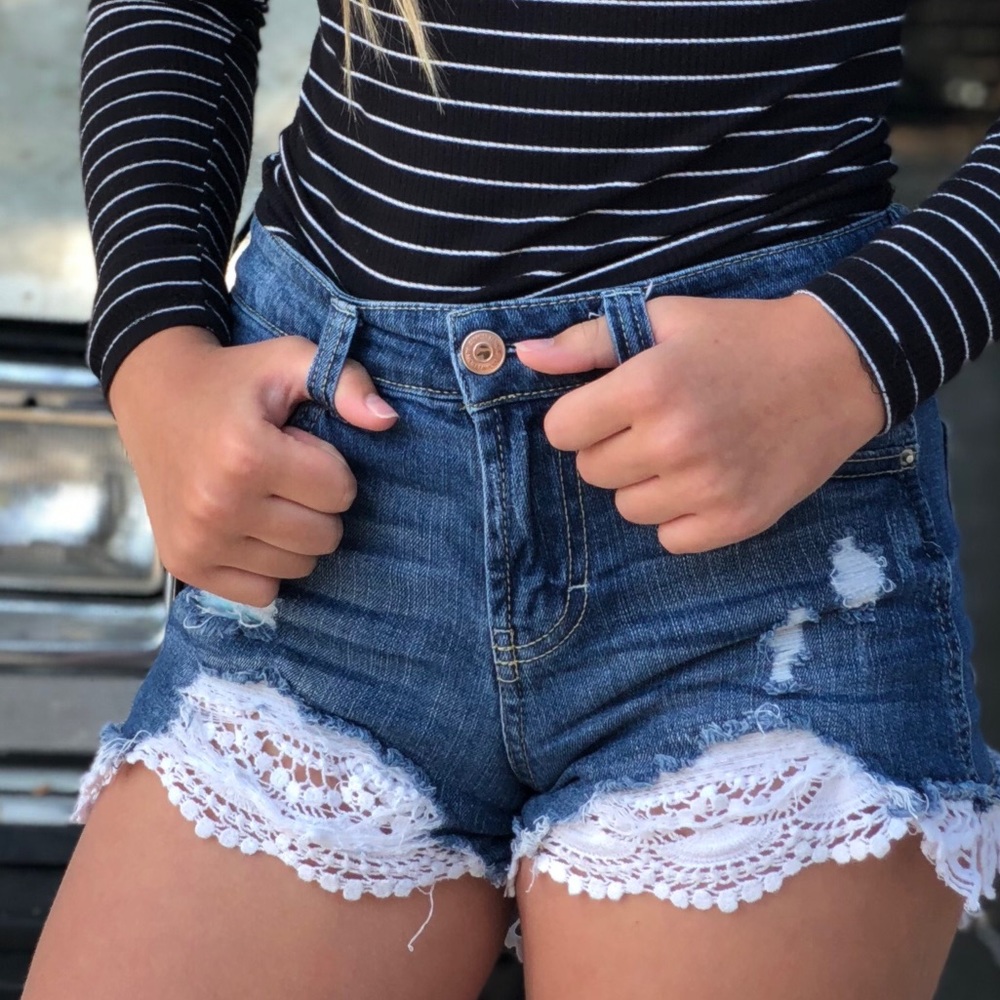 Denim shorts